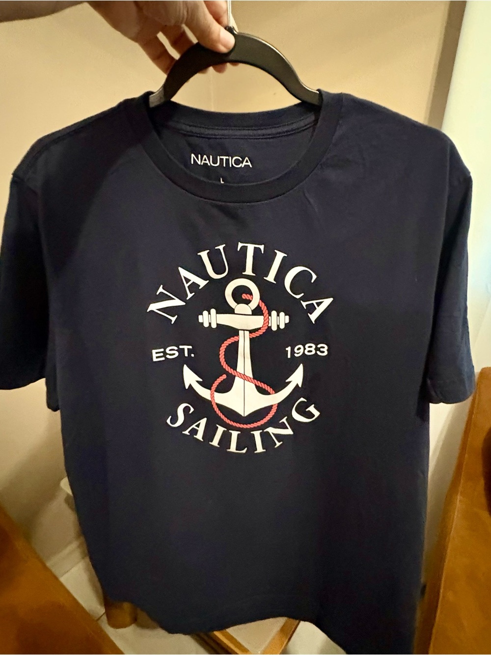 Nautica Navy Short-Sleeve Sailing Anchor Tee